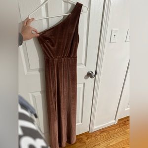 Tatiana Velvet One Shoulder Maxi Dress - Size XS